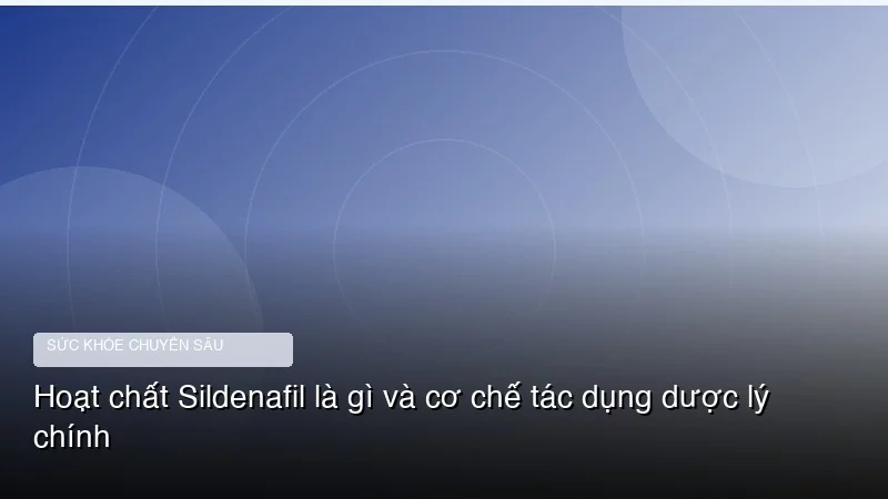 Hoạt chất Sildenafil là gì và cơ chế tác dụng dược lý chính