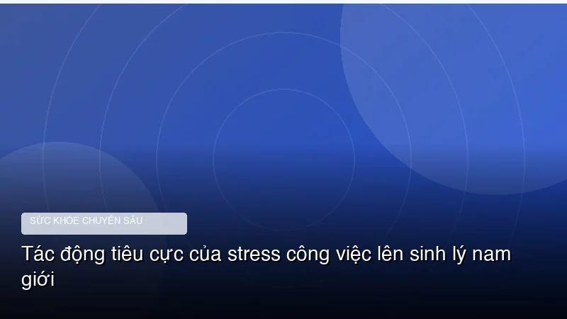 Tác động tiêu cực của stress công việc lên sinh lý nam giới